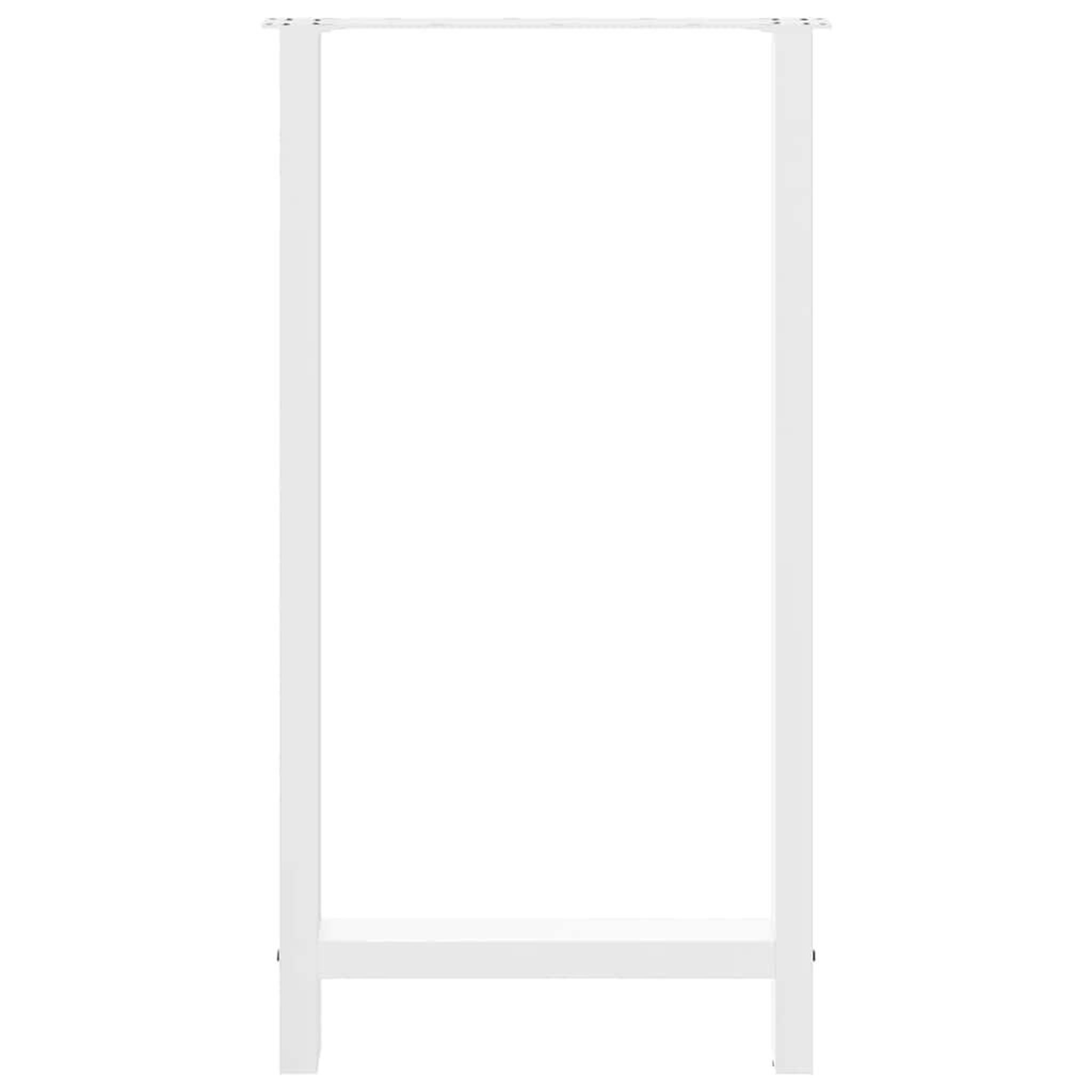 Voir la diapositive 5 : VIDAXL Pieds de table basse blanc 2 pcs 60x(110-111) cm acier