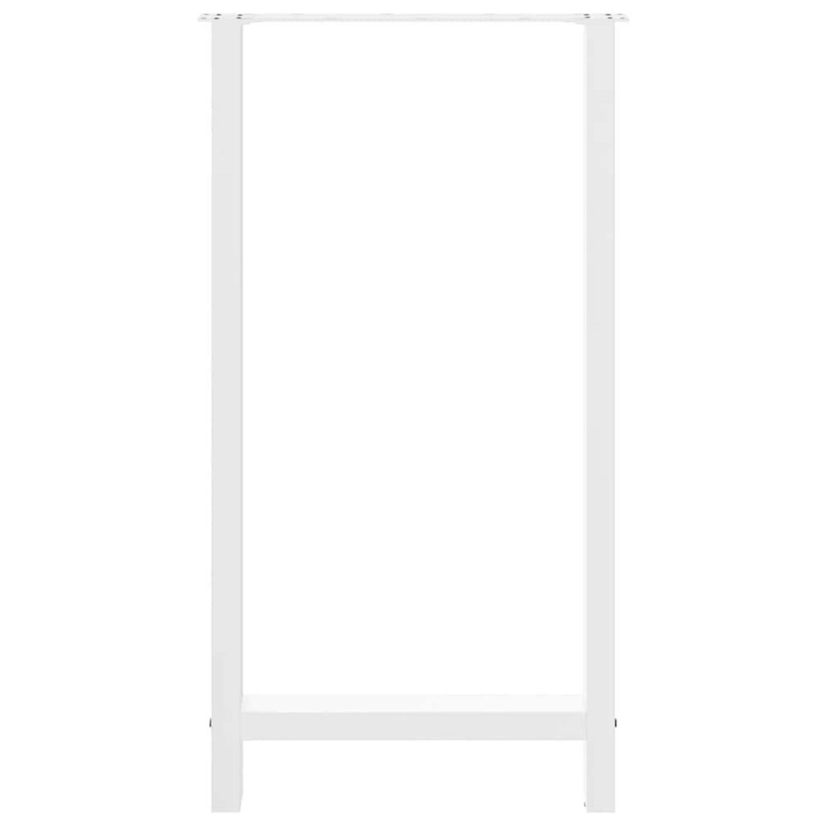 VIDAXL Pieds de table basse blanc 2 pcs 60x(110-111) cm acier