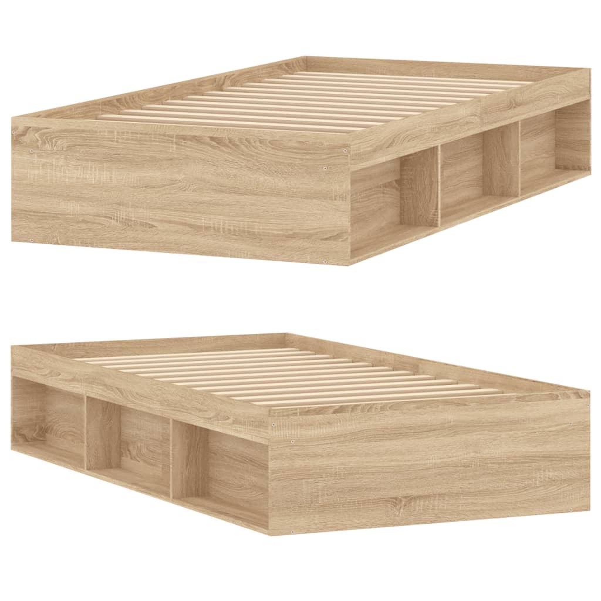 Voir la diapositive 4 : VIDAXL Cadre de lit sans matelas chene sonoma 90x190 cm