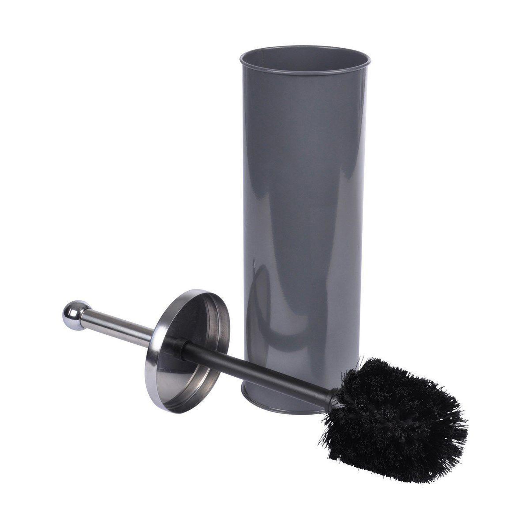 Douceur d'Intérieur Brosse wc en métal  vitamine ii  37cm anthracite