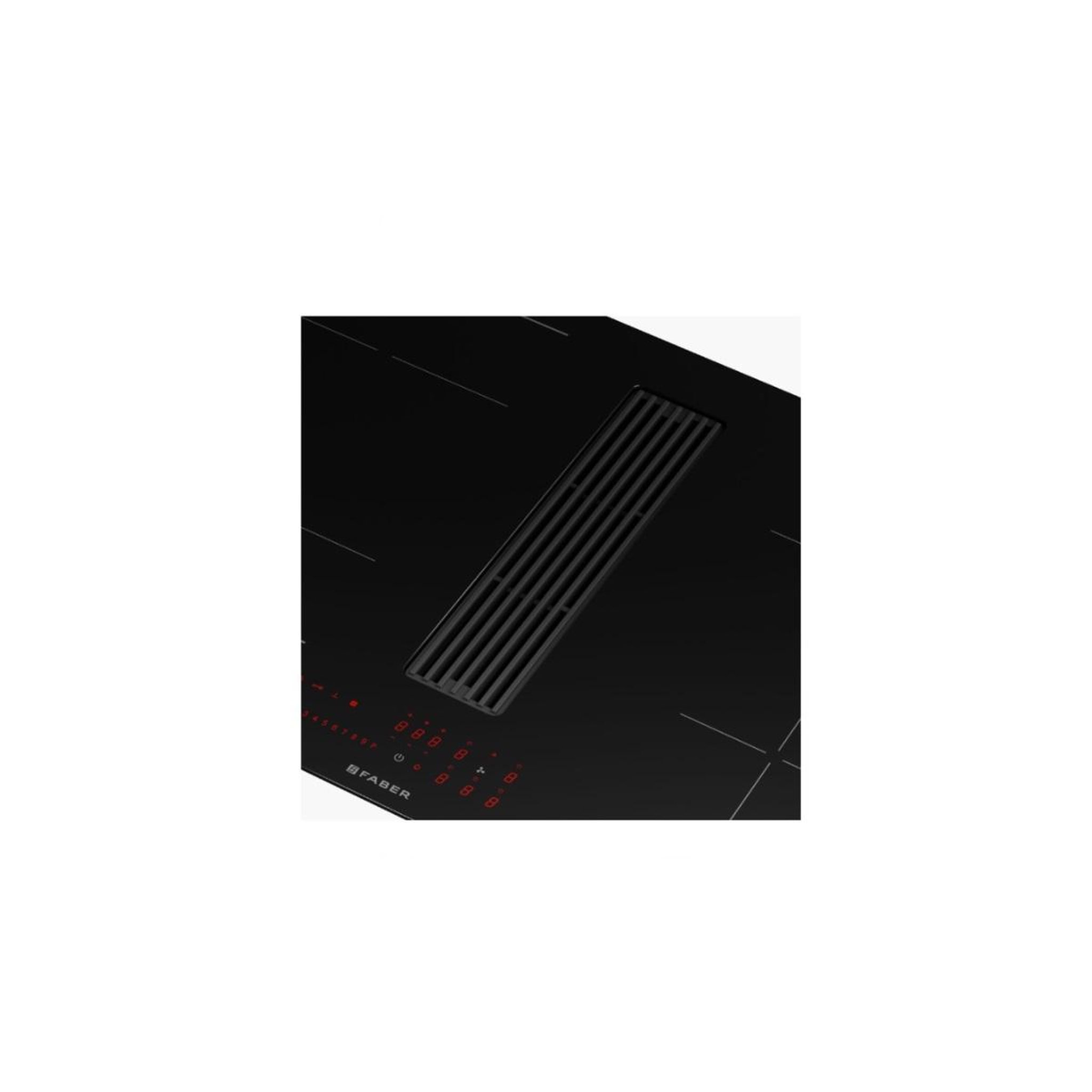 Voir la diapositive 3 : faber Table de cuisson induction aspirante 83cm 4 feux 7400w noir - 5371765