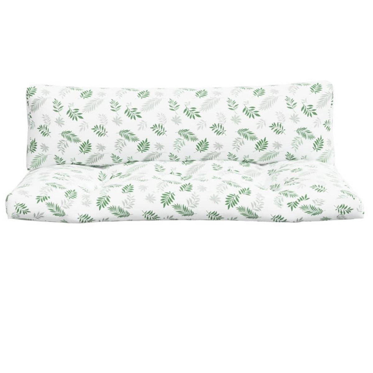VIDAXL Coussins de palette lot de 2 motif de feuilles tissu Oxford