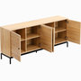 Voir la diapositive 6 : HOMIFAB Buffet 4 portes effet bois 180 cm - Talia