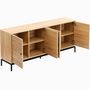 Voir la diapositive 6 : HOMIFAB Buffet 4 portes effet bois 180 cm - Talia