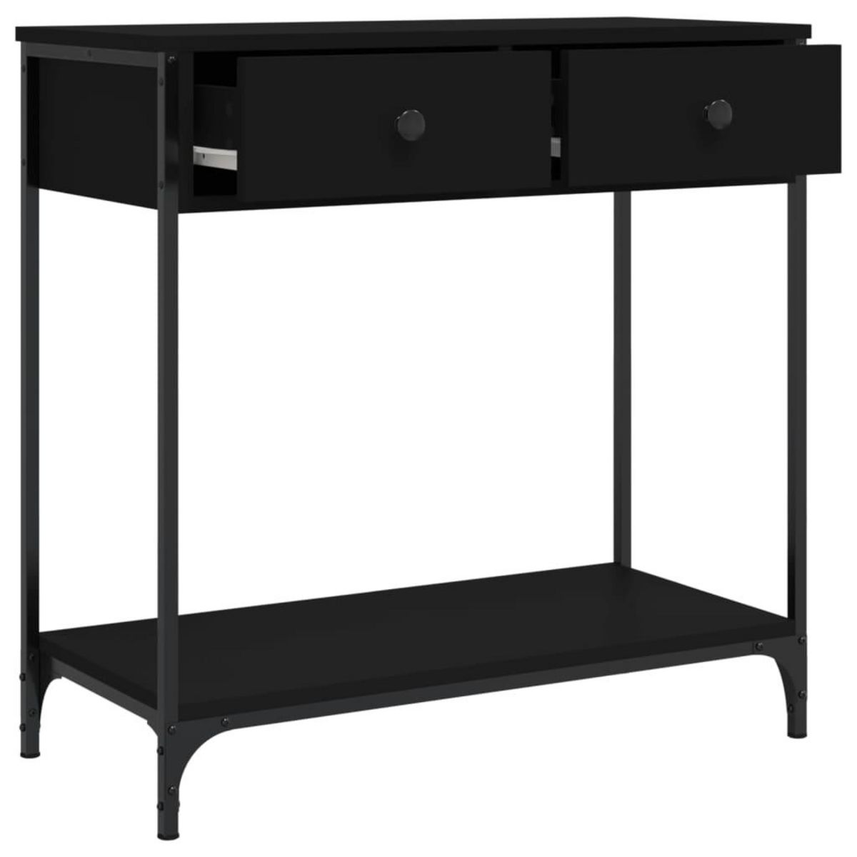 VIDAXL Table console noir 75x34,5x75 cm bois d'ingenierie