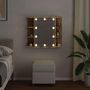 Voir la diapositive 4 : VIDAXL Armoire a miroir avec LED chene artisanal 70x16,5x60 cm