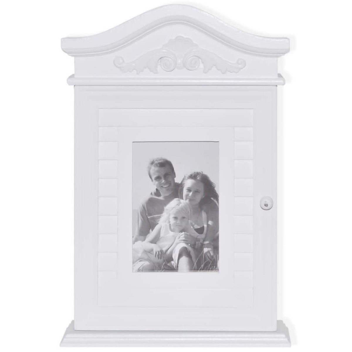 VIDAXL Armoire a cles avec cadre photo Blanc