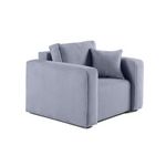 BEST MOBILIER Topaze - fauteuil - en velours texturé. Coloris disponibles : Beige, Bicolore, Gris, Bleu, Noir, Orange, Rose
