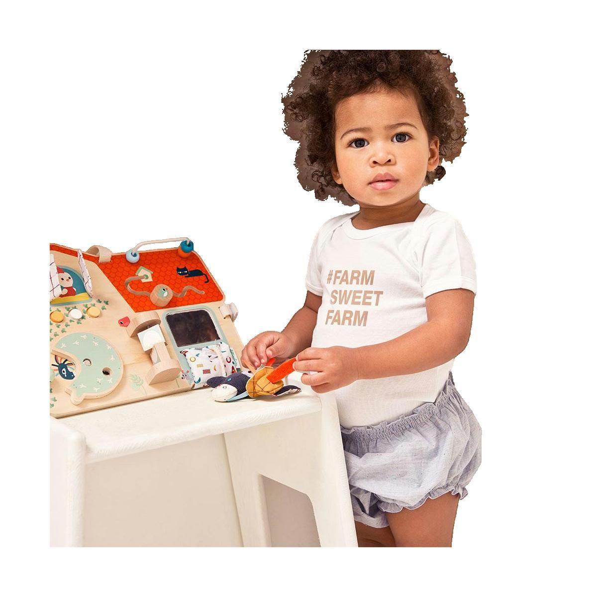 LILLIPUTIENS Panneau d'activité Lilliputiens Ferme coloré