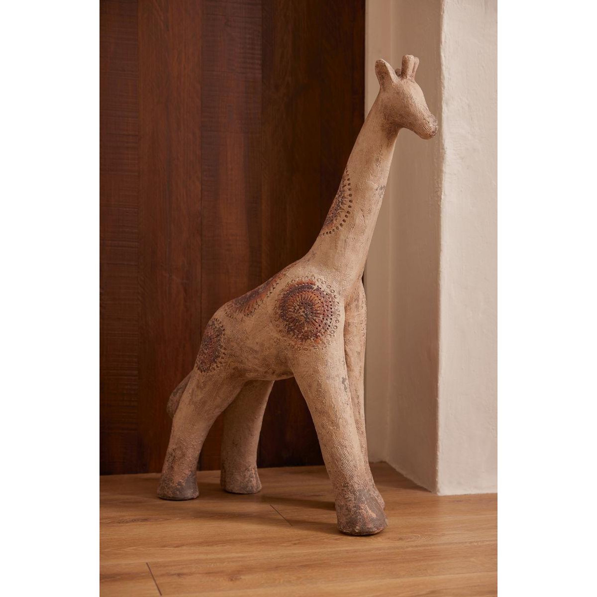Voir la diapositive 6 : J-LINE Statue girafe extérieur  antik  90cm multicolore