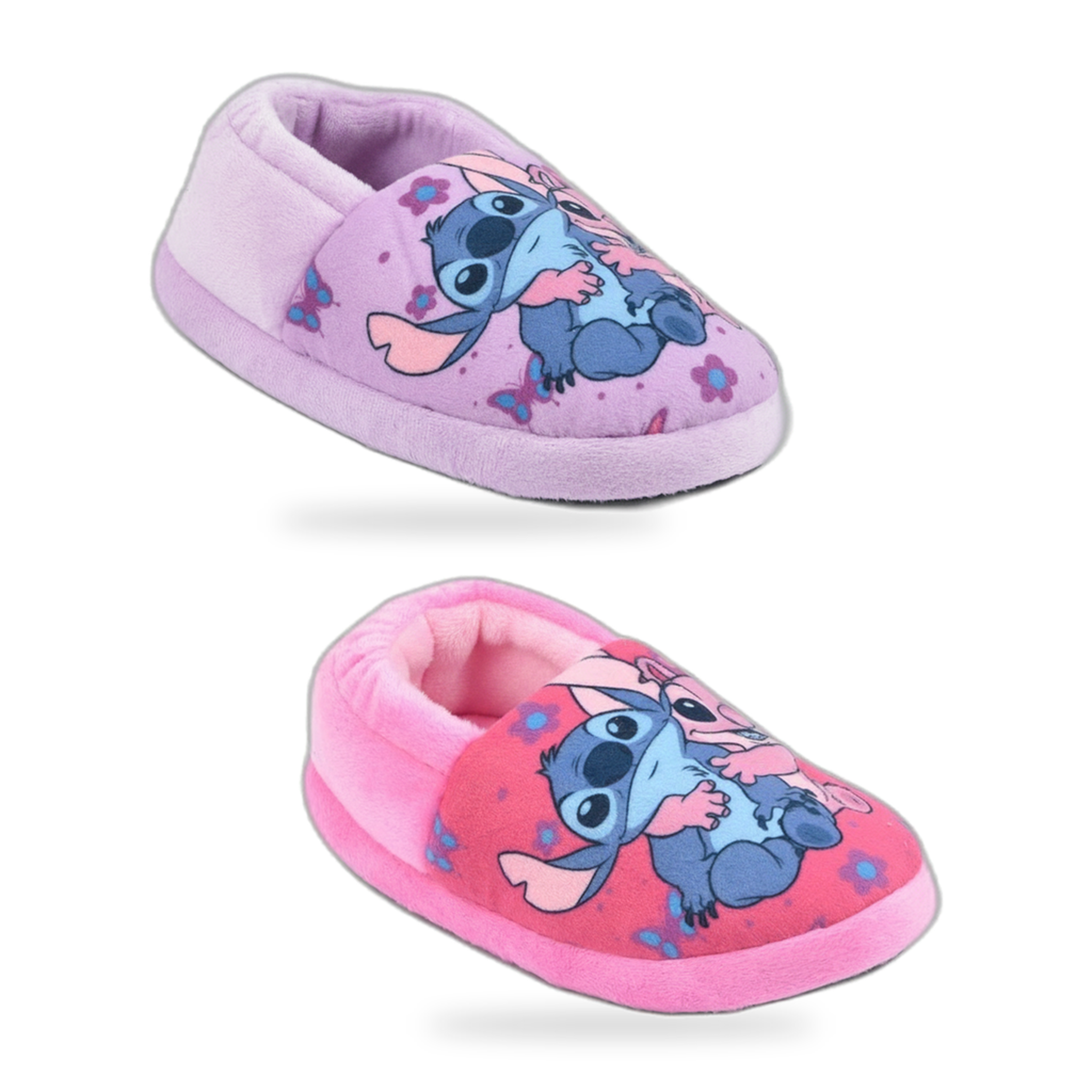 Voir la diapositive 1 : DISNEY Ozabi pack 2 paires chaussons fille disney stitch fourrés antidérapants