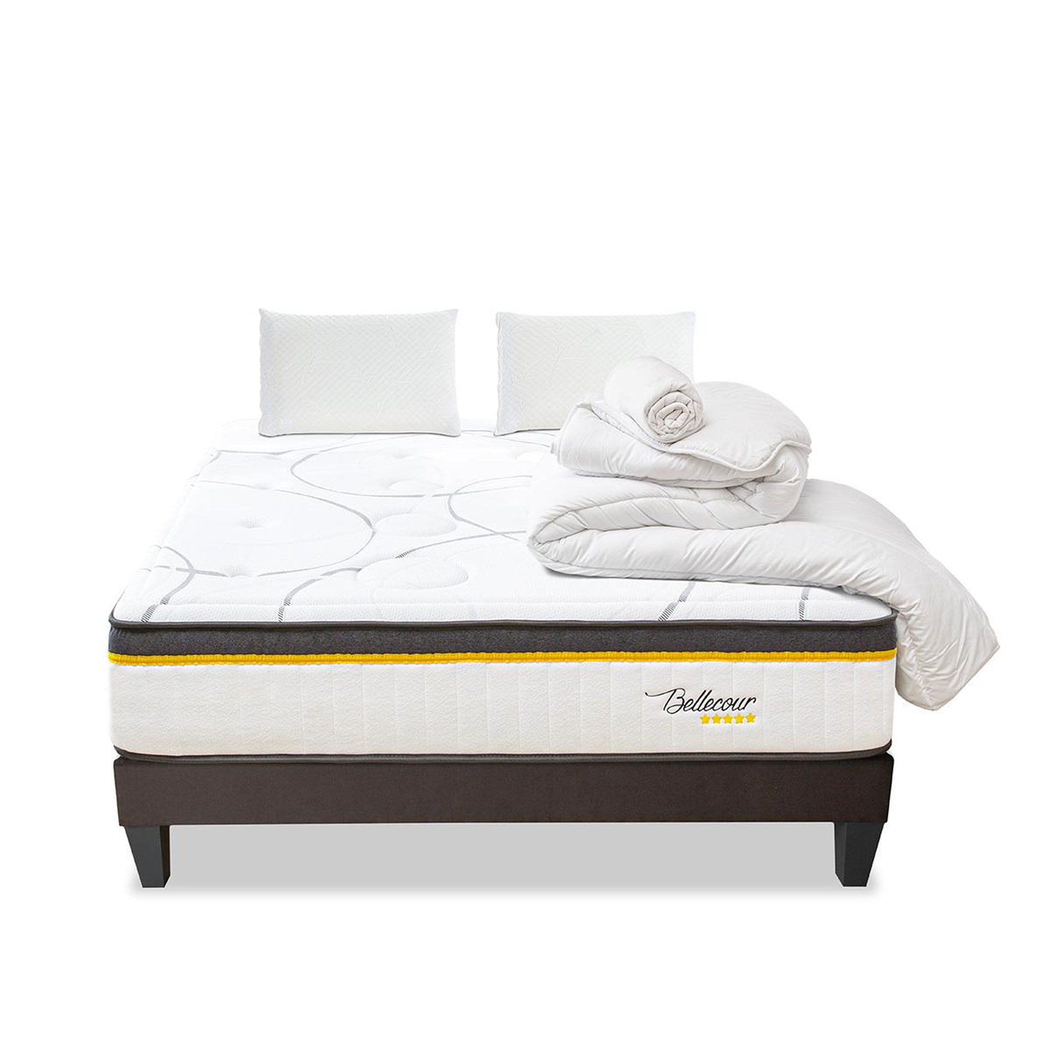 Voir la diapositive 1 : BELLECOUR Bellecour literie | pack prêt à dormir bellecour 3.0 | matelas ressorts ensachés + sommier + accessoires