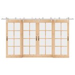 VIDAXL Kit fixation porte coulissante 400 cm Acier inoxydable Argente