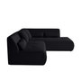 Voir la diapositive 3 : LISA DESIGN Onyx - canapé modulable d'angle droit 5 places - en tissu mailles 3d