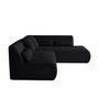 Voir la diapositive 3 : LISA DESIGN Onyx - canapé modulable d'angle droit 5 places - en tissu mailles 3d