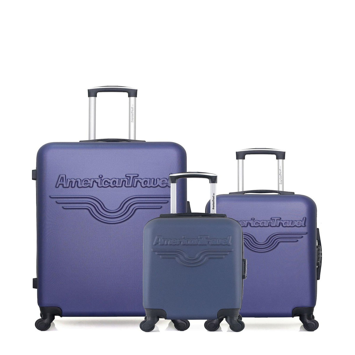 AMERICAN TRAVEL AMERICAN TRAVEL - LOT DE 3 - Valises grand format, cabine et cabine XXS CHELSEA
