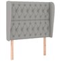 Voir la diapositive 2 : VIDAXL Tete de lit avec oreilles Gris clair 93x23x118/128 cm Tissu