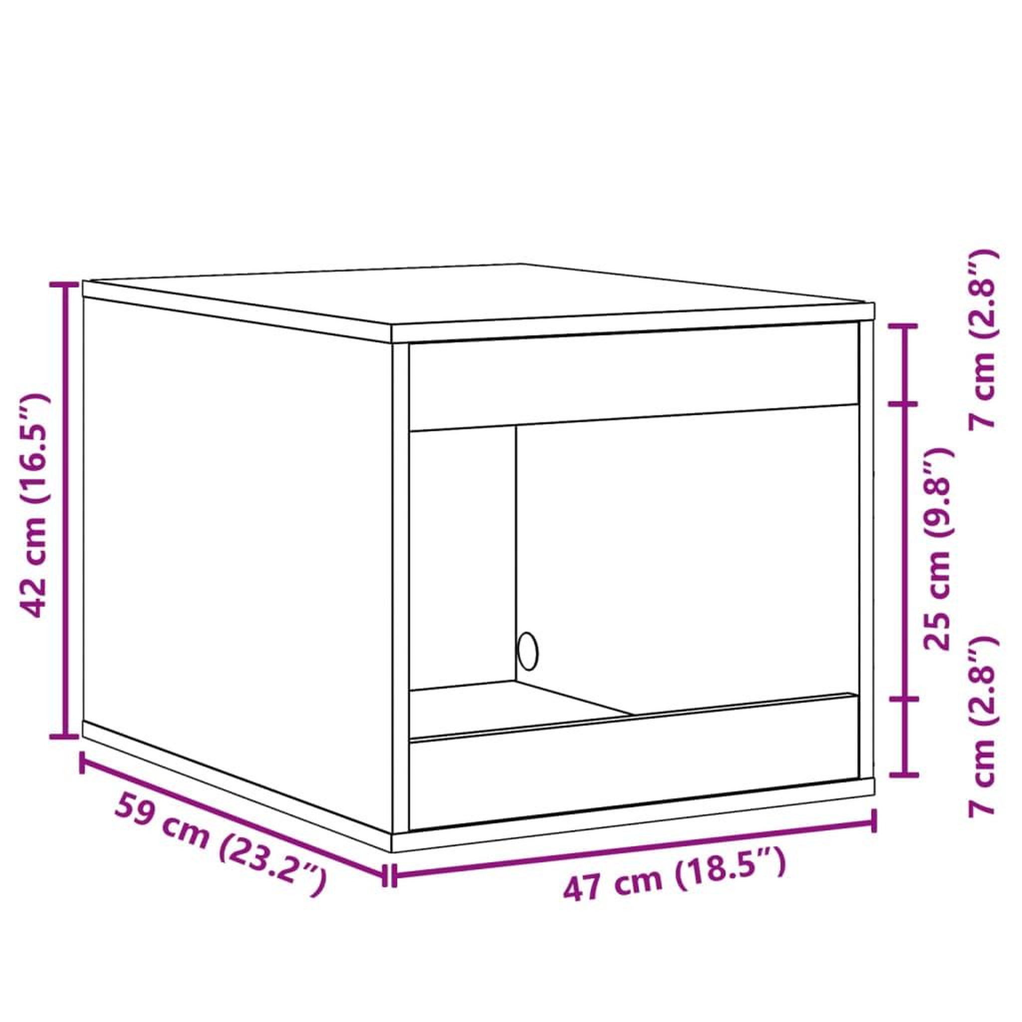 Voir la diapositive 6 : VIDAXL Meuble de bac a litiere pour chat chene fume bois d'ingenierie