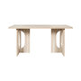 Voir la diapositive 3 : The Home Deco Factory Table à manger effet travertin pour 4 personnes PIETRA - Beige