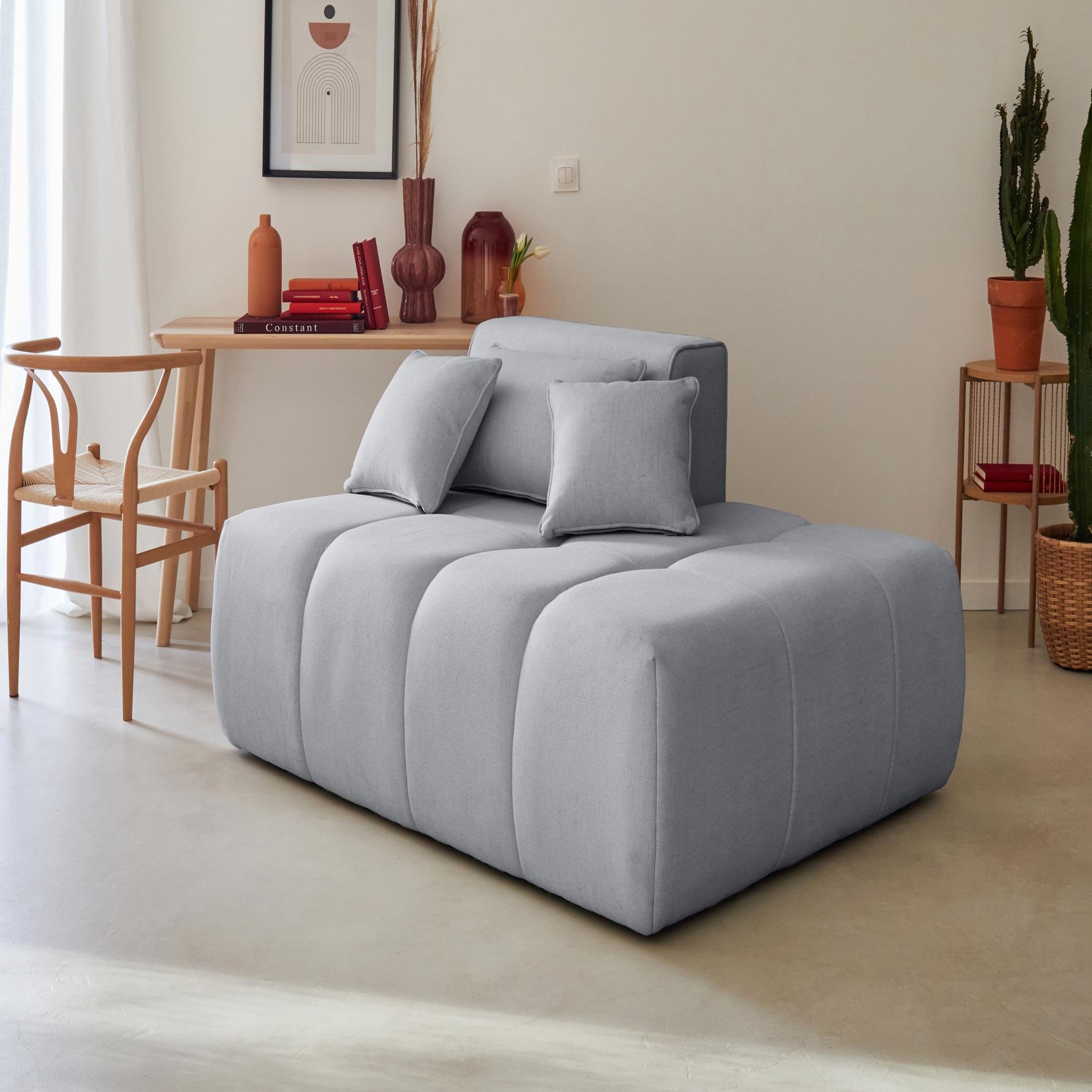 Voir la diapositive 5 : LISA DESIGN Caracas - canapé modulable d'angle gauche - 4 places - en tissu