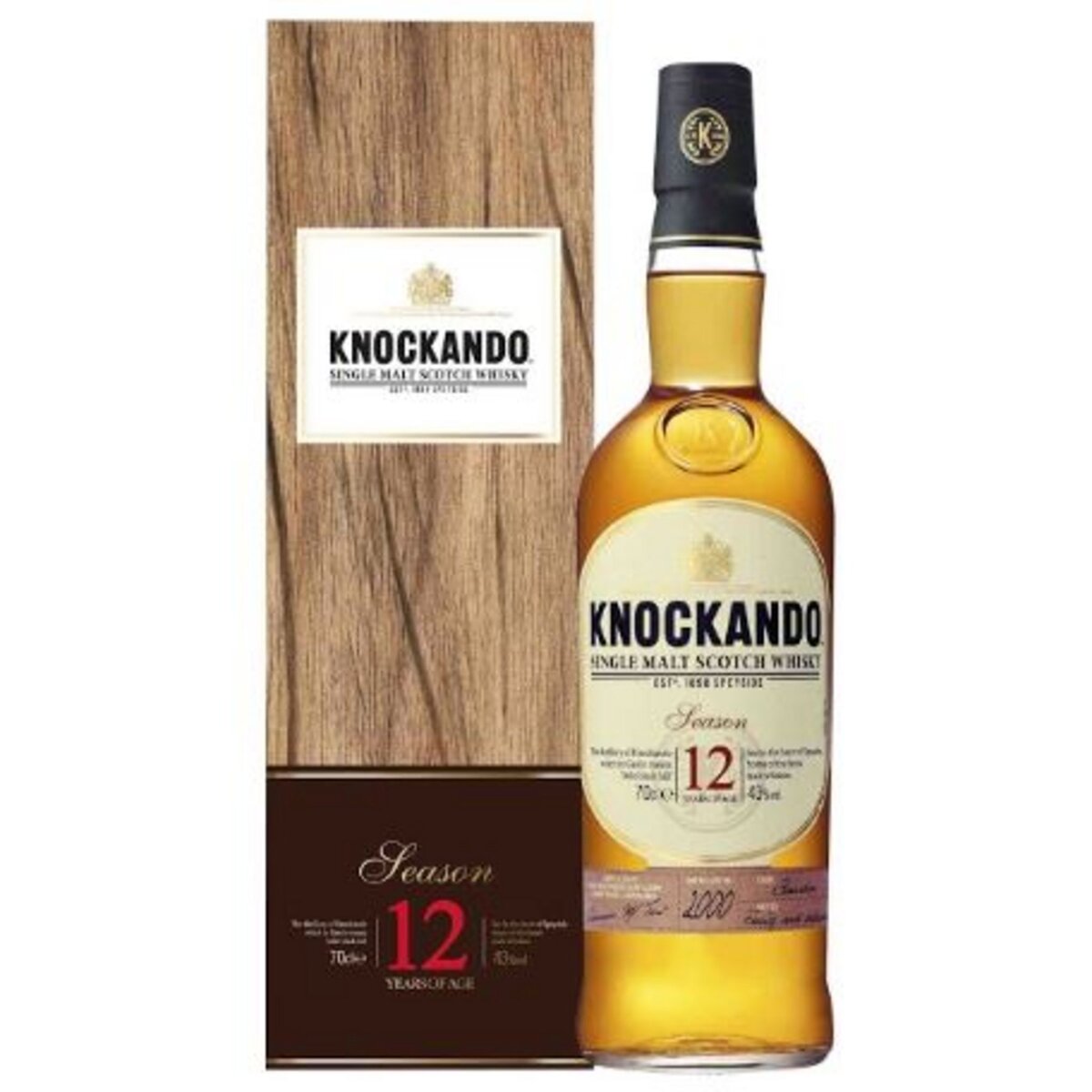 KNOCKANDO Scotch whisky single malt season 12 ans 43% avec étui 70cl