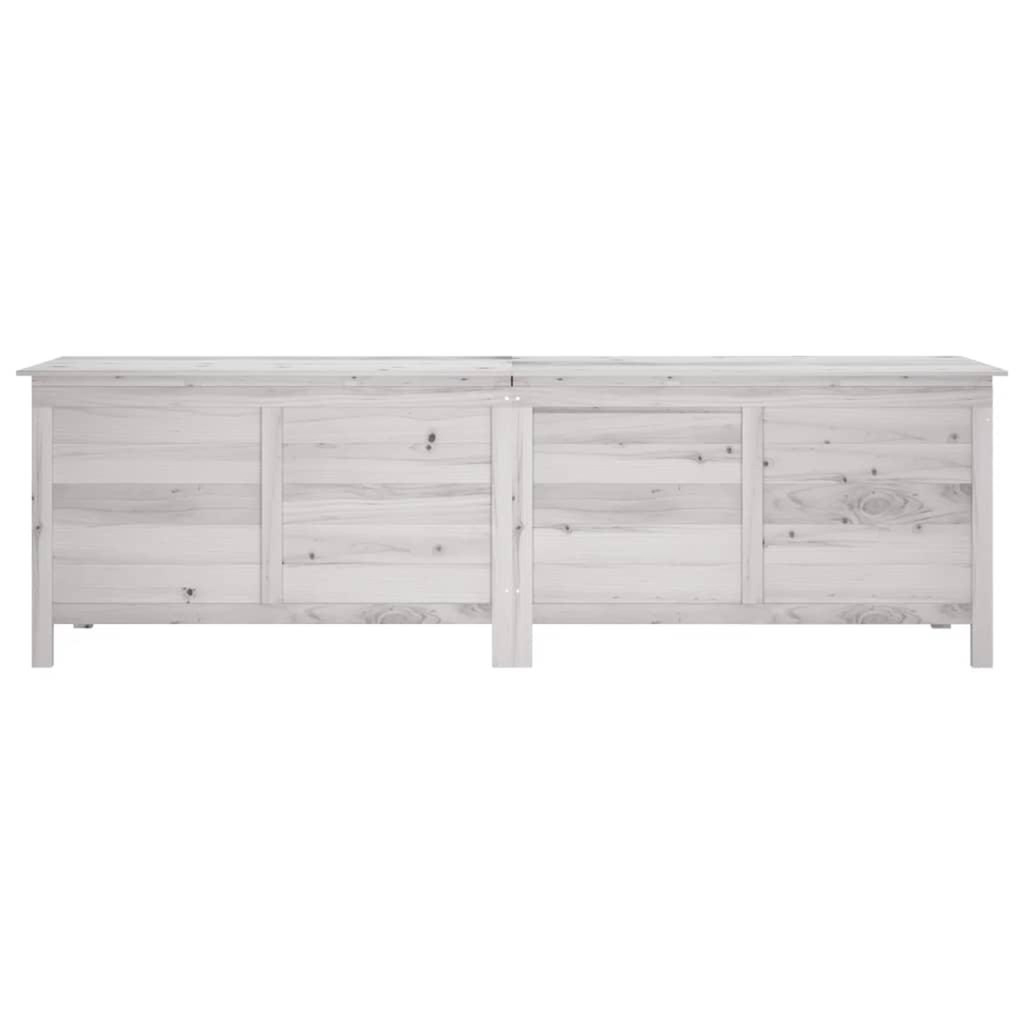 Voir la diapositive 4 : VIDAXL Boîte de rangement de jardin blanc bois massif de sapin