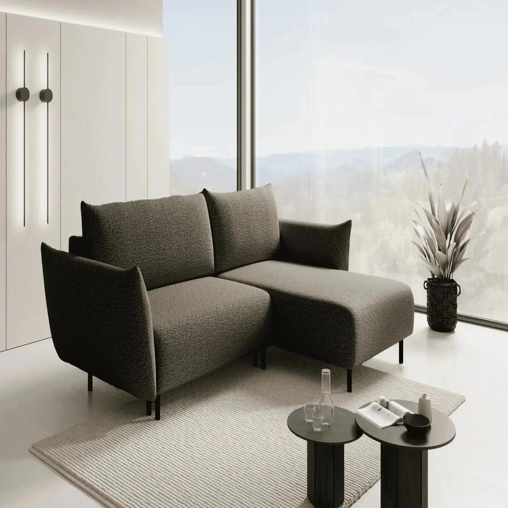 Voir la diapositive 2 : CASANOVA PARIS Alix - canapé d'angle convertible tissu chenille