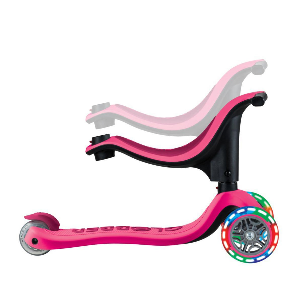 Globber Go-Up Sporty Lights V2 Rose Fushia