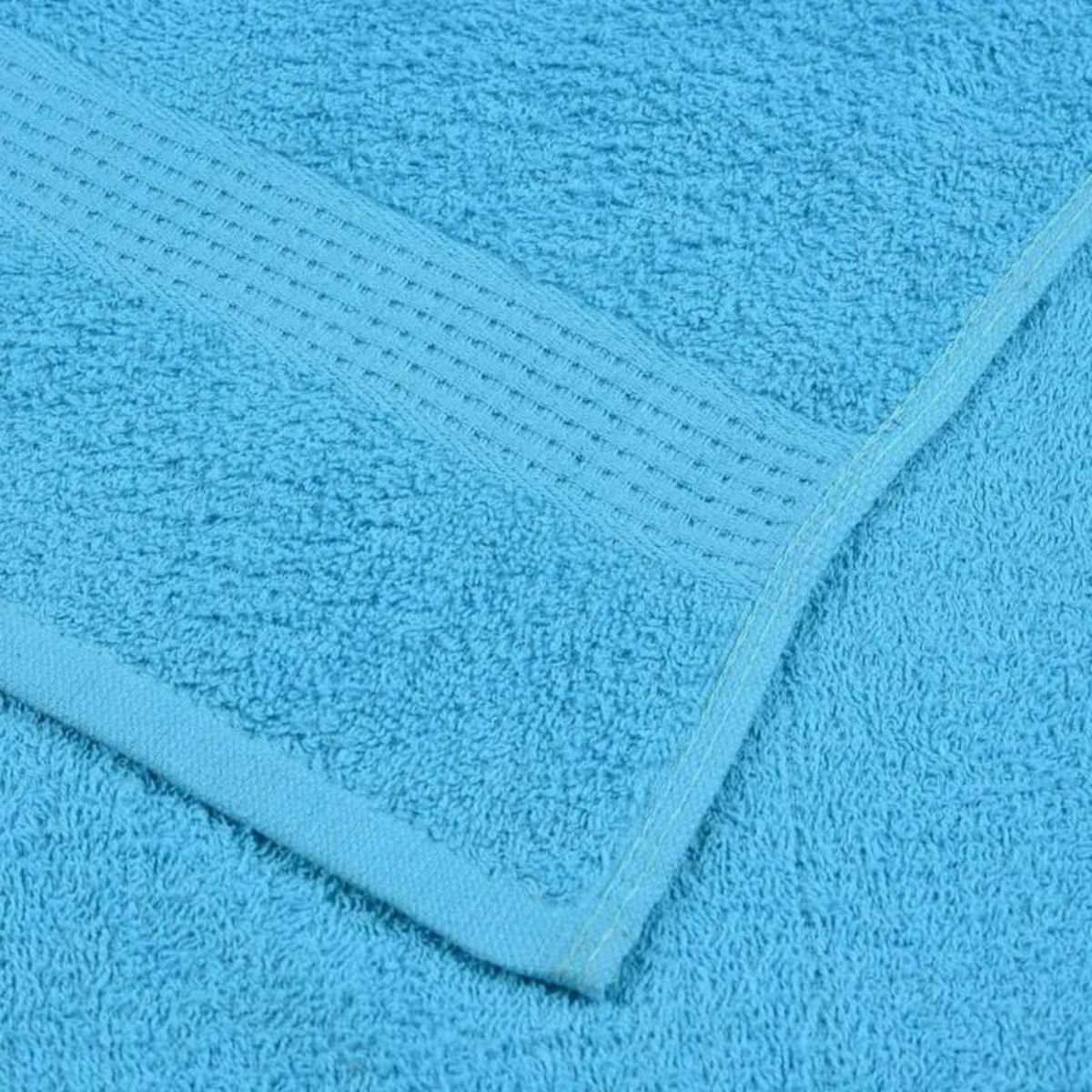VIDAXL Serviettes 10 pcs turquoise 100x200 cm 360 g m² 100% coton