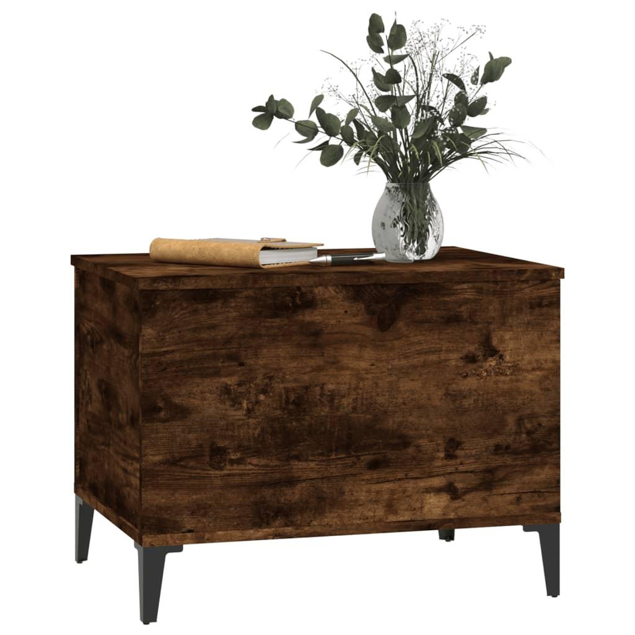 Voir la diapositive 4 : VIDAXL Table basse Chene fume 60x44,5x45 cm Bois d'ingenierie
