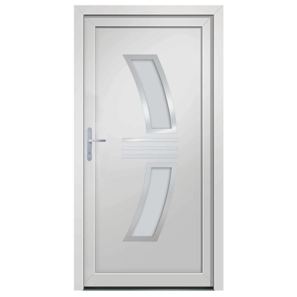 VIDAXL Porte d'entree Blanc 108x208 cm PVC