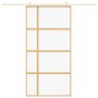 Voir la diapositive 3 : VIDAXL Porte coulissante dore 102,5x205cm verre ESG clair et aluminium