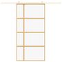 Voir la diapositive 3 : VIDAXL Porte coulissante dore 102,5x205cm verre ESG clair et aluminium