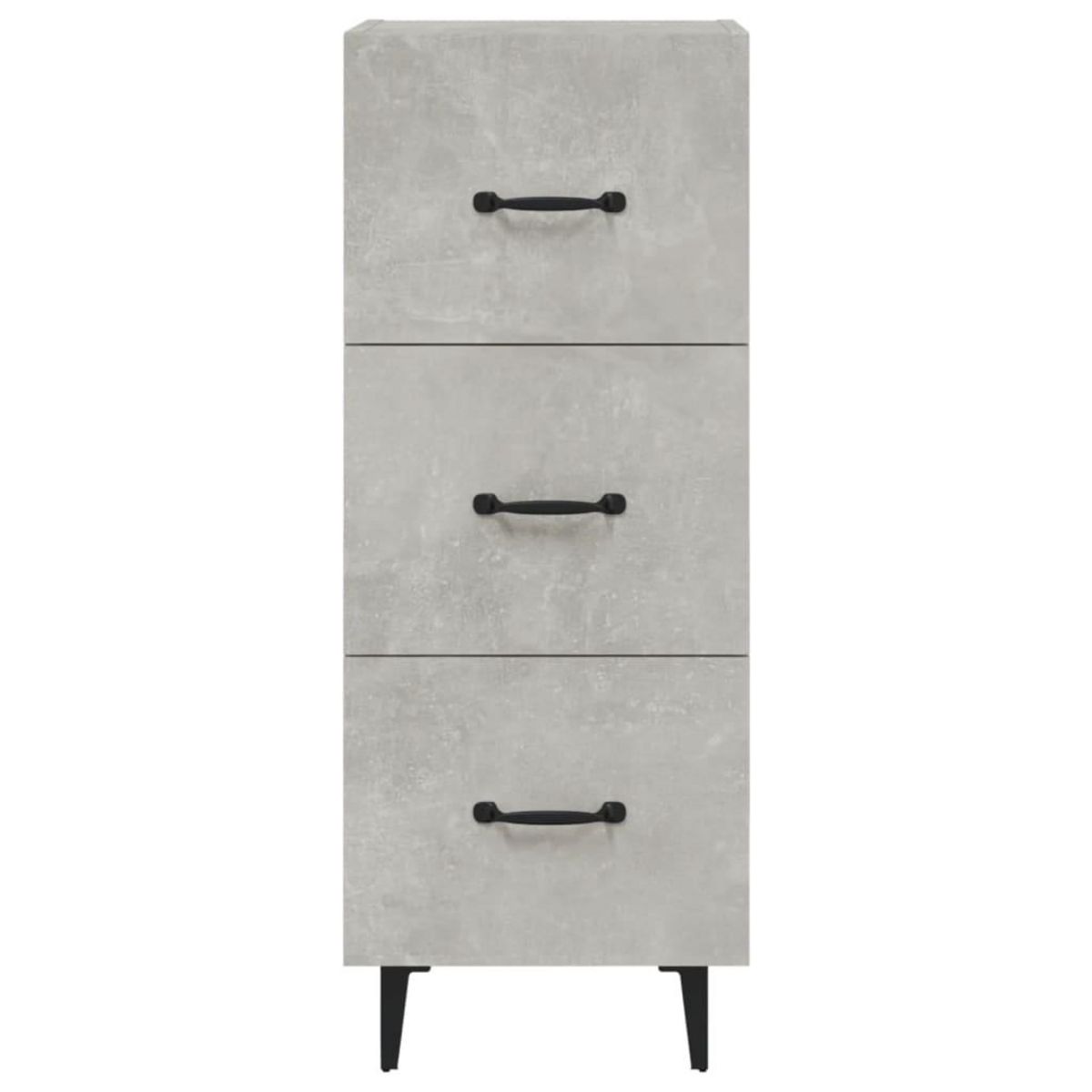 VIDAXL Buffet Gris beton 34,5x34x90 cm Bois d'ingenierie