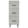 Voir la diapositive 5 : VIDAXL Buffet Gris beton 34,5x34x90 cm Bois d'ingenierie