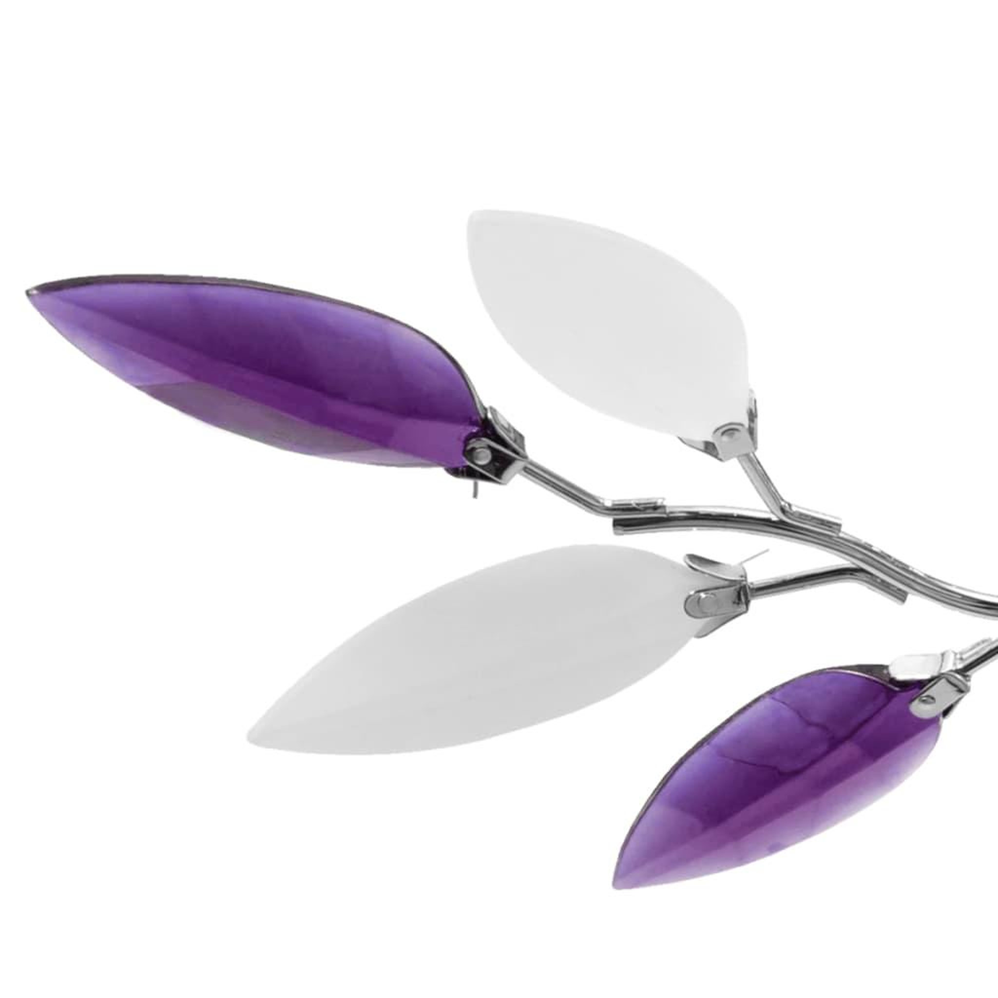 Voir la diapositive 3 : VIDAXL Plafonnier et bras en forme de feuille Acrylique 3 ampoules E14
