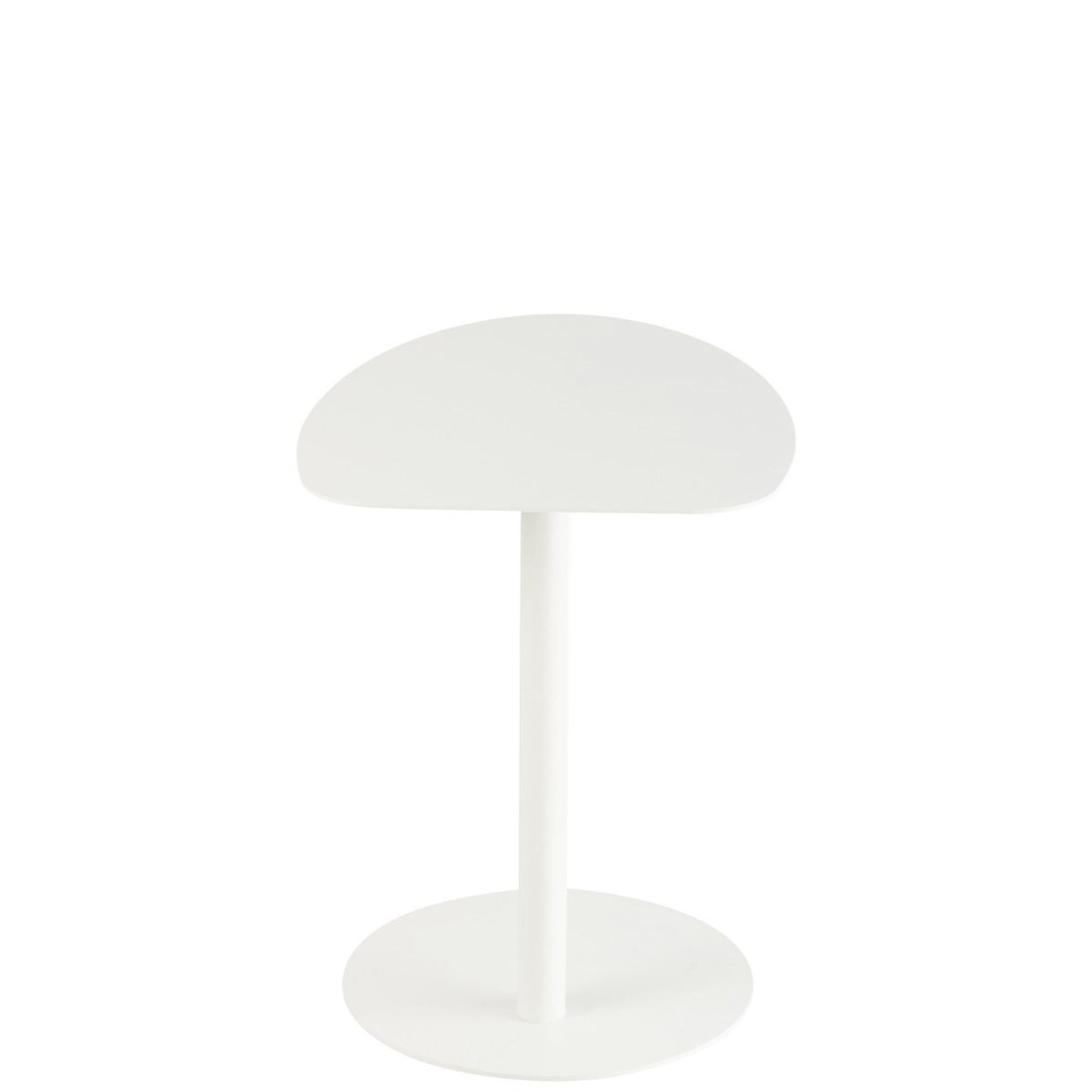 Voir la diapositive 4 : J-LINE Table d'appoint en métal  ice  55cm blanc