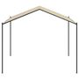 Voir la diapositive 3 : VIDAXL Tente a auvent beige 4x4 m acier et tissu