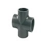 Voir la diapositive 2 : JARDIDECO Croix PVC pression 90° femelle Ø 50 mm - Fitt