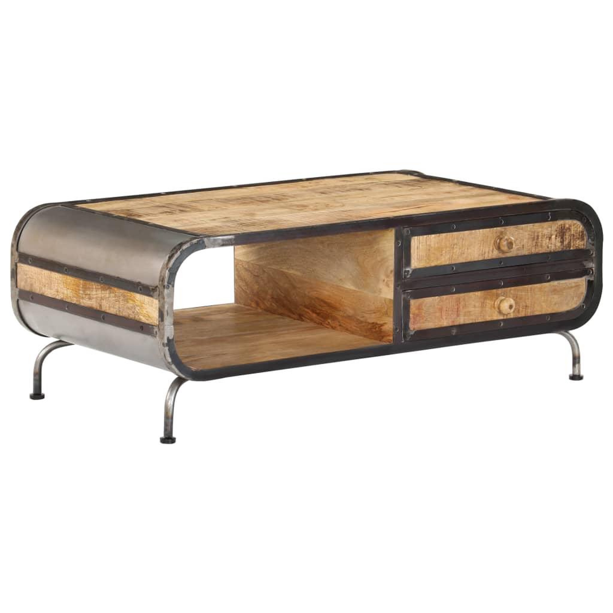 Voir la diapositive 1 : VIDAXL Table basse 100x50x35 cm Bois de manguier massif