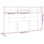 Voir la diapositive 6 : VIDAXL Armoire de tete de lit Noir 180x19x103,5 cm