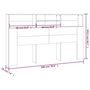 Voir la diapositive 6 : VIDAXL Armoire de tete de lit Noir 180x19x103,5 cm