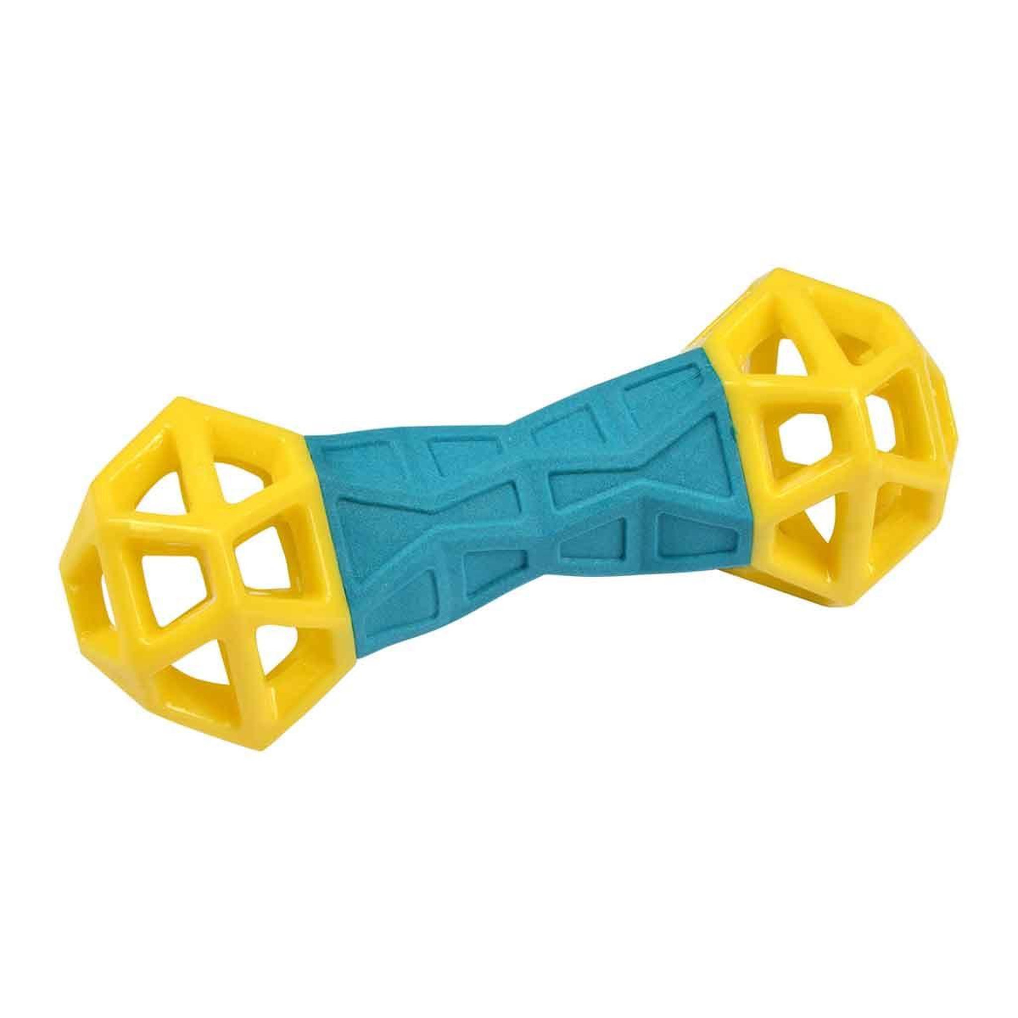 LOVE STORY Jouet pour chien os  géométrique  18cm bleu