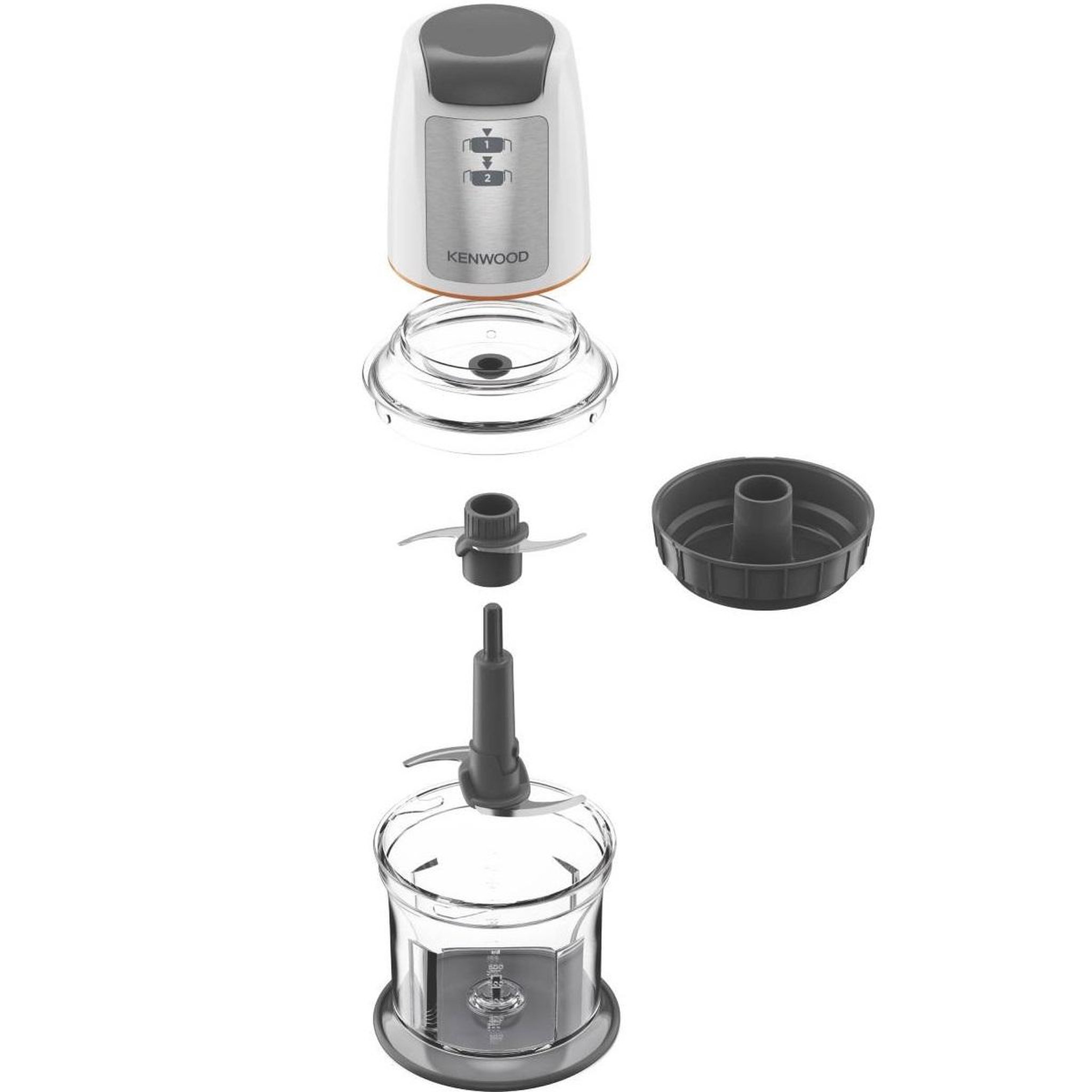 Voir la diapositive 3 : KENWOOD Mini-hachoir 0,5l 500w blanc - CHP61.100WH