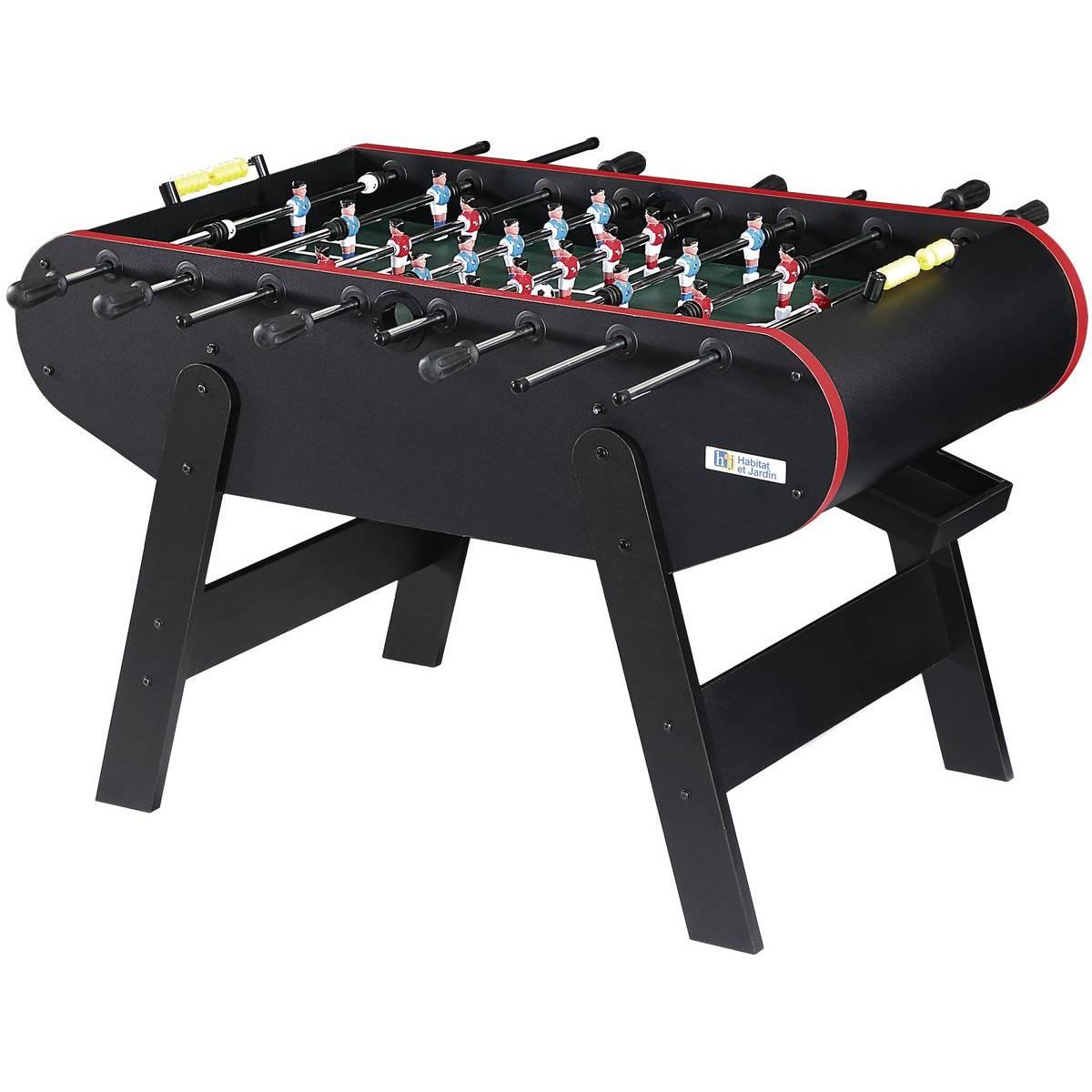 Habitat et Jardin Baby foot - 140 x 74 x 86 cm - Noir