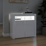 Voir la diapositive 5 : VIDAXL Buffet avec lumieres LED blanc brillant 80x35x75 cm