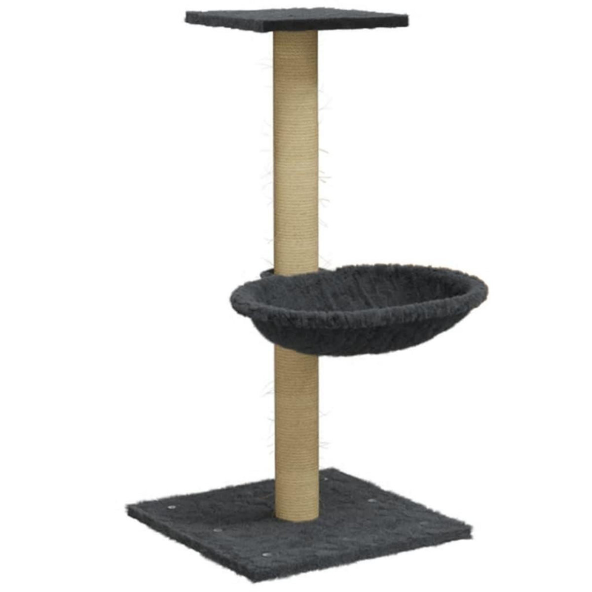 VIDAXL Arbre a chat avec griffoir en sisal Gris fonce 74 cm