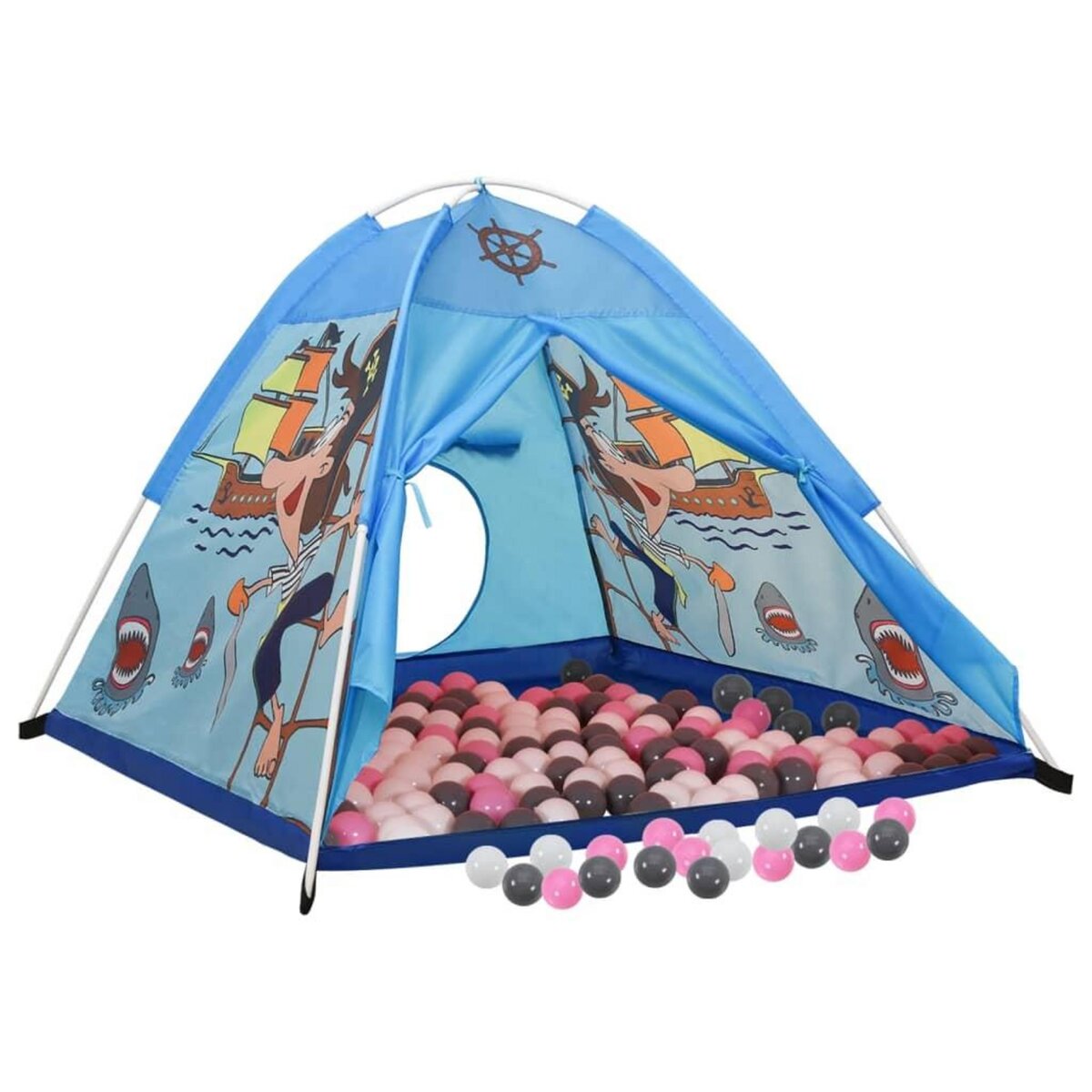 VIDAXL Tente de jeu pour enfants avec 250 balles Bleu 120x120x90 cm
