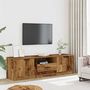 Voir la diapositive 3 : VIDAXL Meuble TV vieux bois 140x35x40 cm bois d'ingenierie