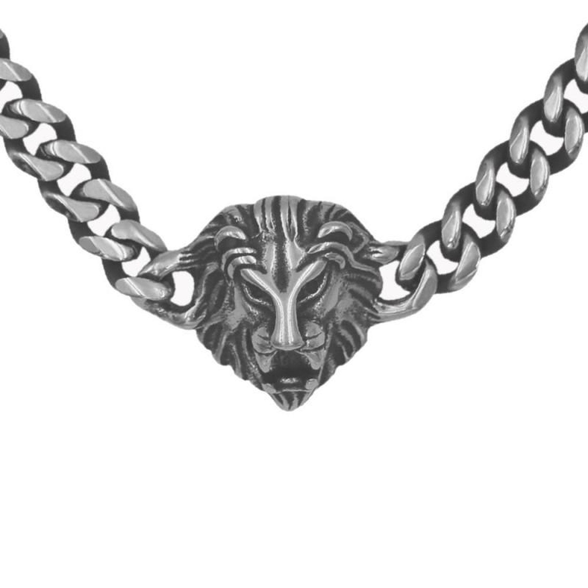 Voir la diapositive 4 : L'ATELIER D'AZUR Bracelet Acier - Tête de Lion - Homme